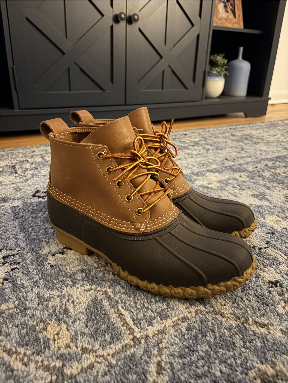 L.L. Bean Two-Tone Brown Waterproof Duck Boots